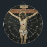 Christ Crucified on the Cross (Faith) (Velazquez) Dart Board<br><div class="desc">This design features a religious painting by the Spanish Baroque artist Diego Rodríguez de Silva y Velázquez (1599–1660), who is widely regarded to have been the leading artist in the court of King Philip IV and of the Spanish Golden Age. It shows Jesus Christ crucified with his hands and feet...</div>