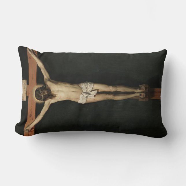 Christ Crucified on the Cross (Faith) (Velazquez) Lumbar Pillow (Front)