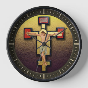 Christ Crucified Painting Clock