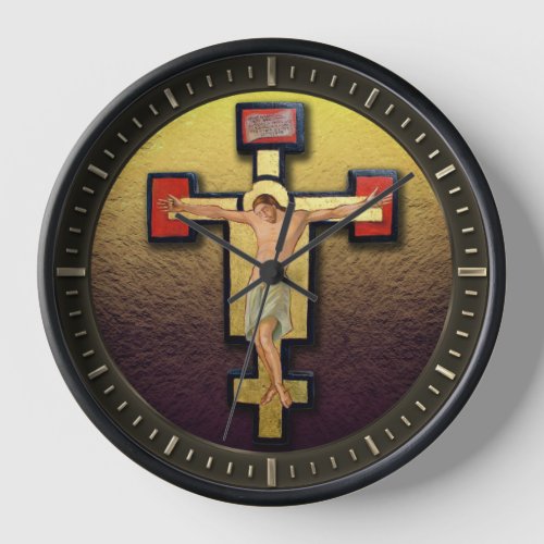 Christ Crucified Painting Clock