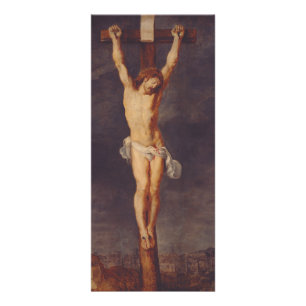 Christ dead on the cross by Peter Paul Rubens Art Rack Card