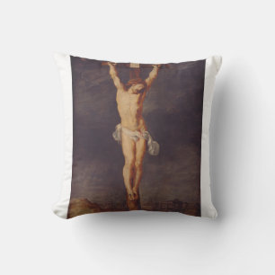 Christ dead on the cross by Peter Paul Rubens Throw Pillow