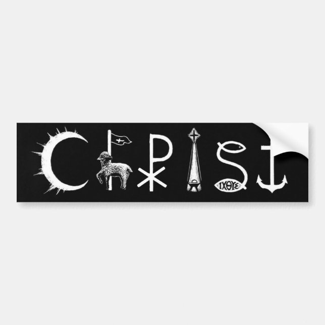 christ design 2 bumper sticker (Front)