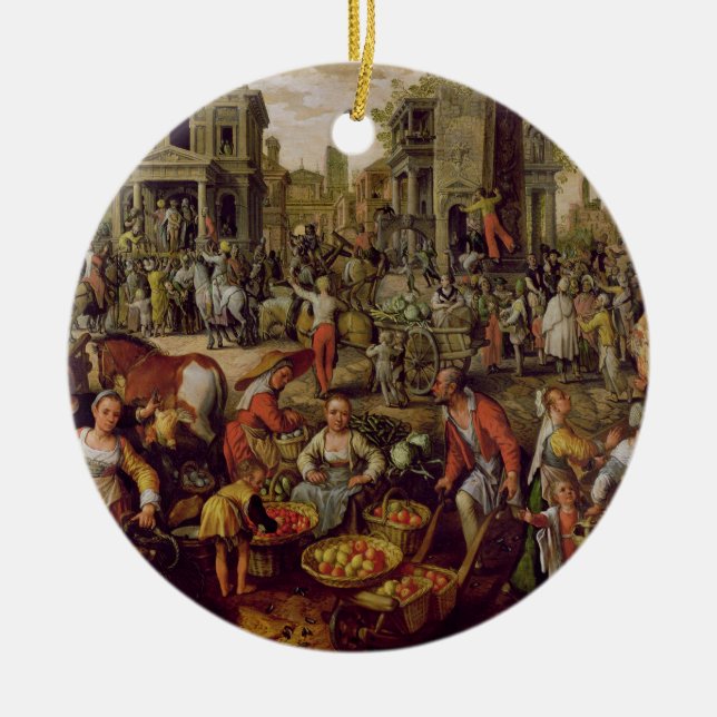 Christ displayed to the people ceramic ornament (Front)