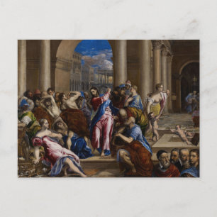 Christ Drives the Money Changers Out by El Greco   Postcard