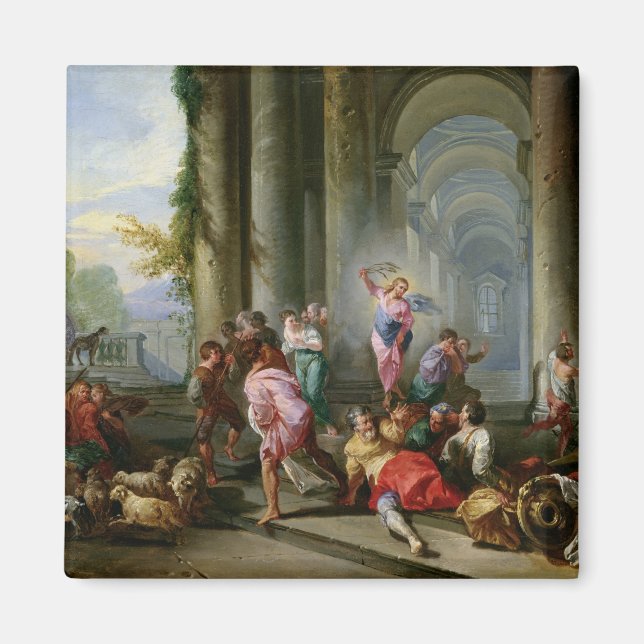 Christ Driving the Merchants from the Temple Magnet (Front)