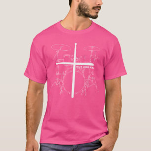 Christ Drum Sticks Cross T-Shirt