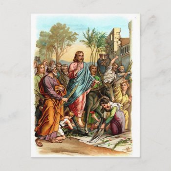 Christ Entering Jerusalem Postcard by justcrosses at Zazzle