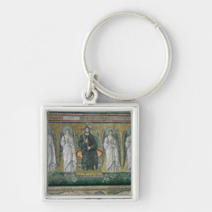 Christ enthroned with the angels 2 keychain