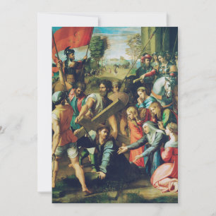 Christ Falling on the Way to Calvary Holiday Card