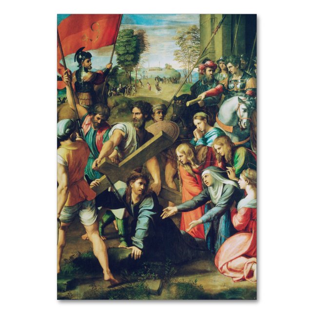 Christ Falling on the Way to Calvary Table Number (Front)