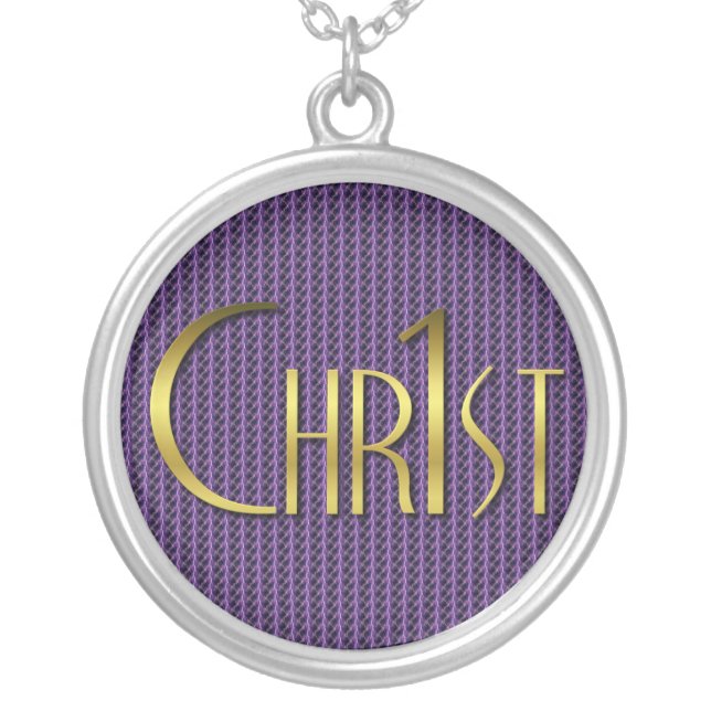 Christ First Silver Plated Necklace (Front)