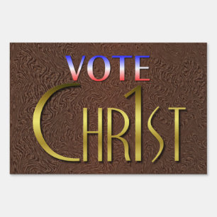 Christ First Yard Sign