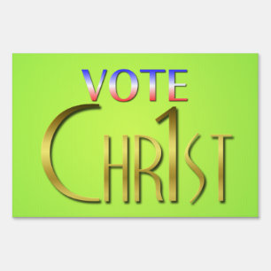 Christ First Yard Sign