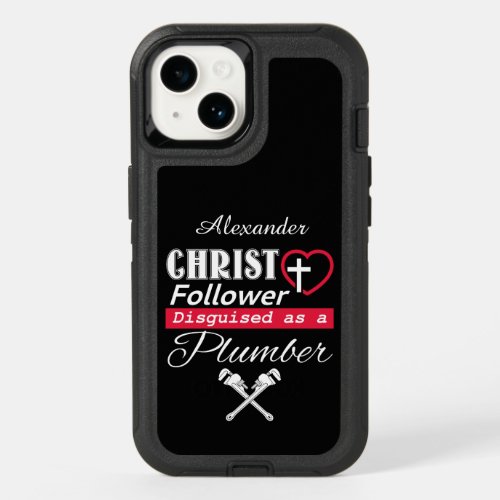 Christ Follower Disguised As A Plumber Christian OtterBox iPhone 14 Case