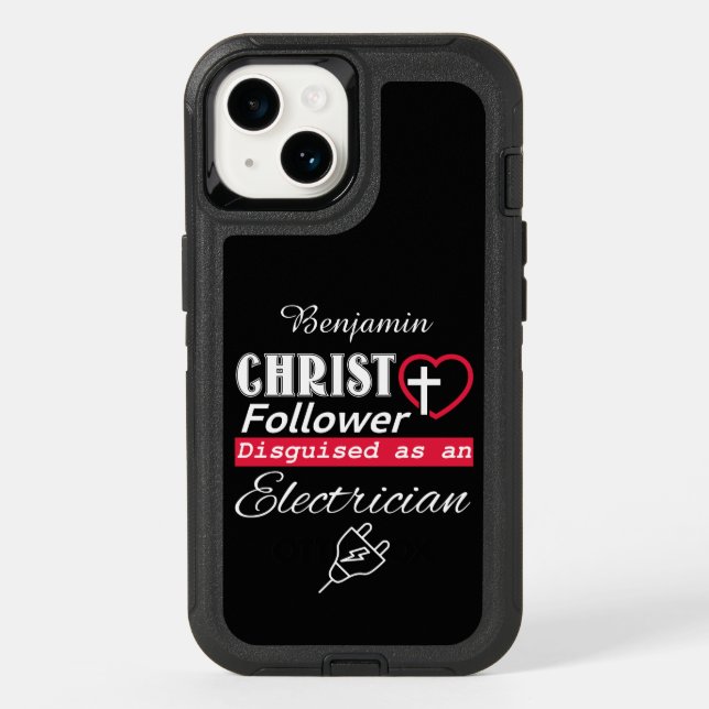 Christ Follower Disguised As Electrician Christian Otterbox iPhone Case (Back)