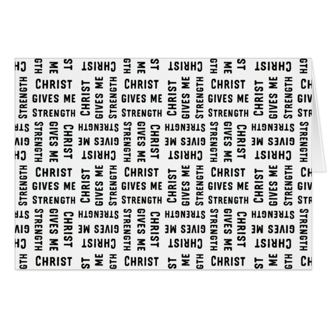Christ gives me strength Parakaleo note card (Front Horizontal)