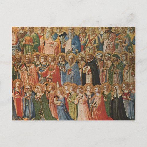 Christ Glorified in Court of Heaven Fra Angelico  Postcard