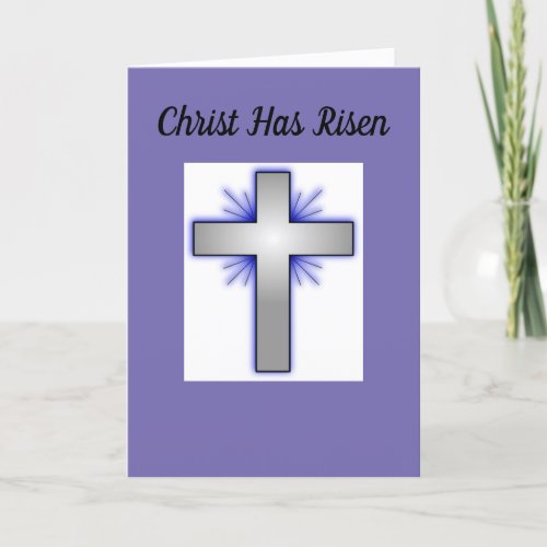 Christ Has Risen Cross Holiday Card