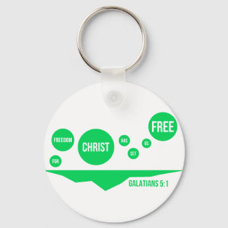 Christ Has Set Us Free - Galatians 5:1 Keychain
