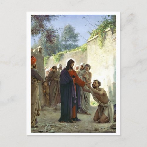 Christ Healing the Blind Man  Postcard