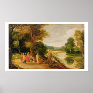 Christ Healing the Blind Man Poster