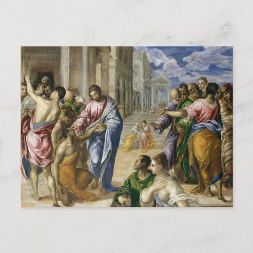 Christ Healing the Blind Postcard