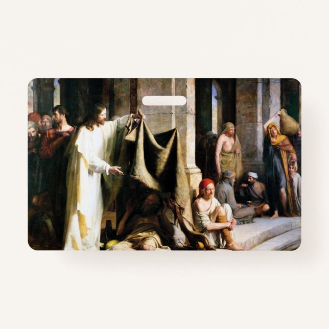 Christ Healing the Sick at Bethesda by Carl Bloch Badge (Front)