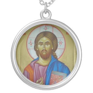 Christ Icon Silver Plated Necklace