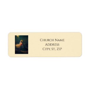 Christ in Gethsemane Custom Church Name  Label