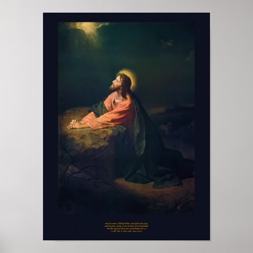 Christ in Gethsemane _ Heinrich Hofmann 1890 Poster