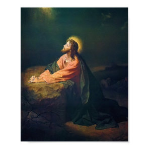 Christ in Gethsemane Heinrich Hofmann Painting Poster