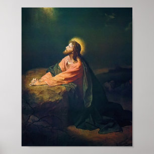 Christ in Gethsemane Heinrich Hofmann Painting Poster