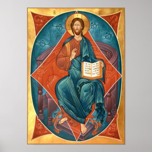 Christ in Glory Icon Poster