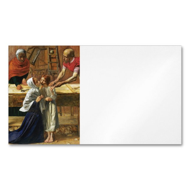 Christ in His Father's Carpenter Shop Business Card Magnet (Front)