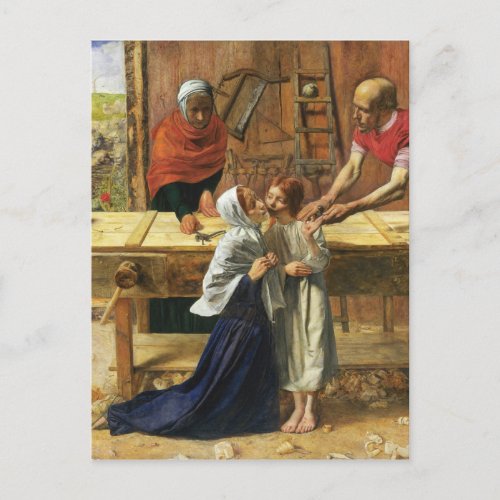 Christ in His Fathers Carpenter Shop Postcard