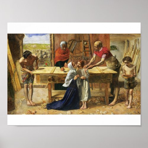 Christ in His Fathers Carpenter Shop Poster