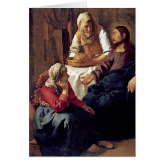 Christ In House Of Martha By Johannes Vermeer Cards