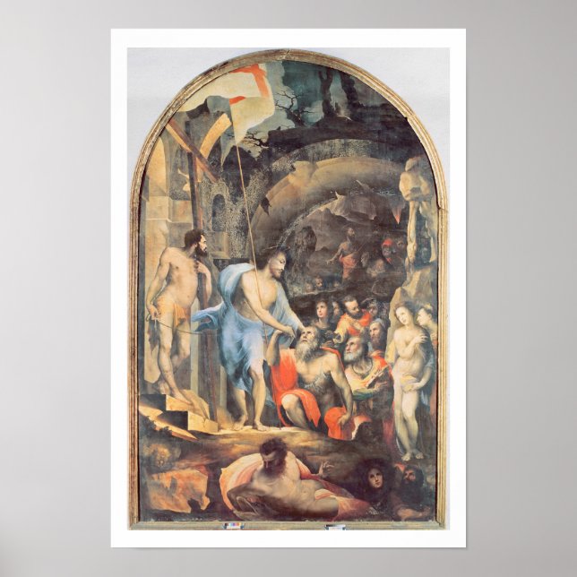 Christ in Limbo, c.1530-35 (panel) Poster (Front)