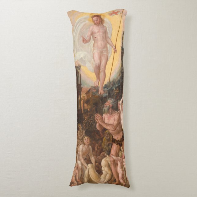 Christ in Limbo - Hans Mielich Fine Art Body Pillow (Front Vertical)