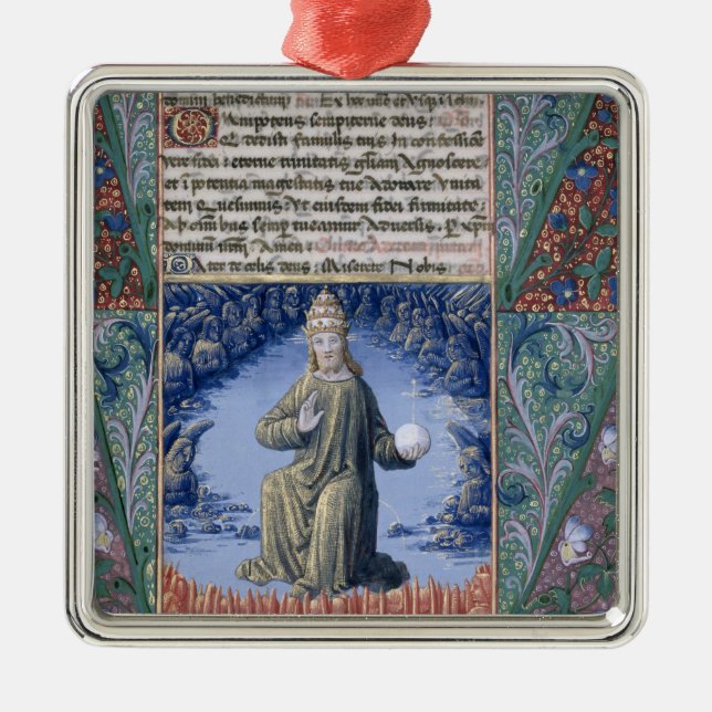 Christ in Majesty Metal Ornament (Front)