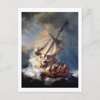 Christ In Storm Sea Of Galilee Postcard by thewrittenword at Zazzle