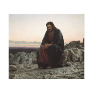 Christ in the Desert Canvas Print