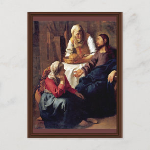 Christ In The House Of Martha And Mary, By Vermee Postcard