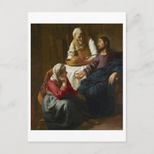 Christ in the House of Martha and Mary by Vermeer Postcard