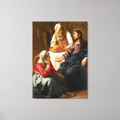 Christ in the House of Martha and Mary Canvas Print