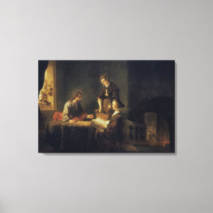 Christ in the House of Martha and Mary Canvas Print
