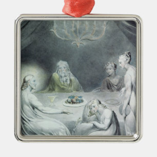 Christ in the House of Martha and Mary Metal Ornament