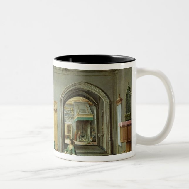 Christ in the House of Martha and Mary Two-Tone Coffee Mug (Right)