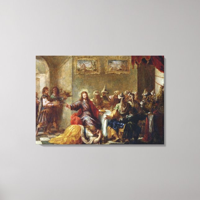 Christ in the House of Simon the Pharisee, 1660 Canvas Print (Front)